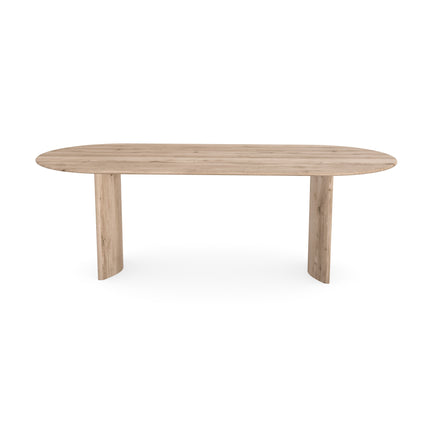 Esstisch aus massiver Eiche, natur - flaches Oval - Loulou natur