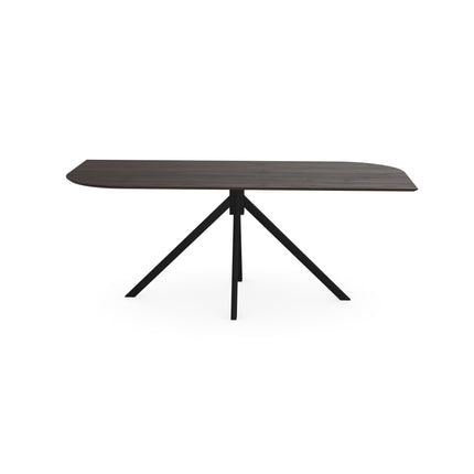Massiver Eichentisch Nussbaum dunkelbraun 2x - Spitz oval-B - Jeroen Schwarz