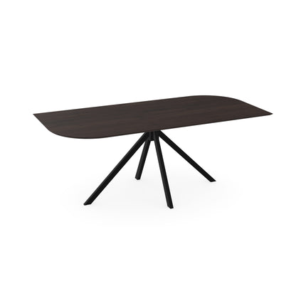 Massiver Eichentisch Nussbaum dunkelbraun 2x - Spitz oval-B - Jeroen Schwarz