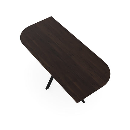 Massiver Eichentisch Nussbaum dunkelbraun 2x - Spitz oval-B - Jeroen Schwarz