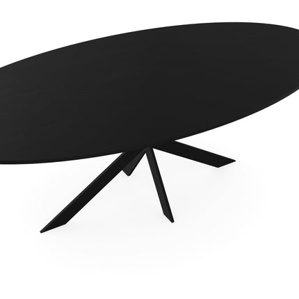 Schwarzer Eichentisch - Oval - Ultraleichtes Matrix-Gestell