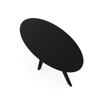 Massiver schwarzer Eichen-Esstisch - Oval - Spin schwarz