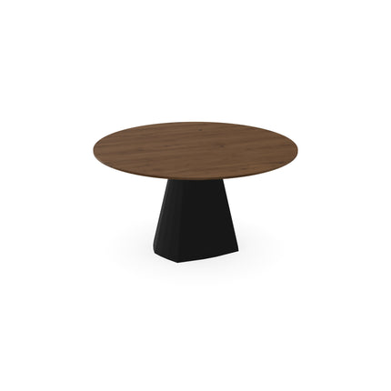 Massiver Eichentisch Toskanisch 2x - Rund - Cone Schwarz