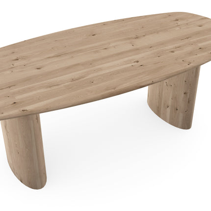 Massiver Eichen-Esstisch Natur - Dänisch oval - Freya Natur