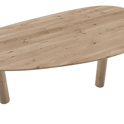 Eiken massief eettafel Naturel - Kiezel B - Columbus naturel