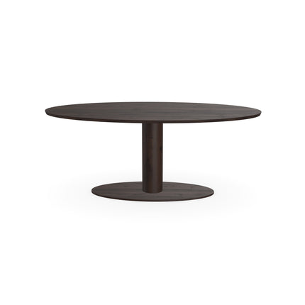 Massiver Eichenholz-Esstisch, Walnussbraun 2x - oval - Giro aus Eiche, Walnussbraun 2x