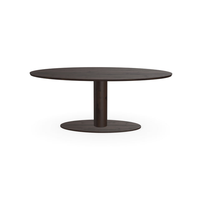 Eiken massief eettafel Walnut brown 2x - ovaal - Giro eiken walnut brown 2x