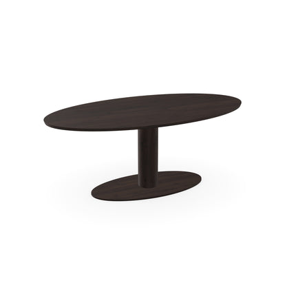 Massiver Eichenholz-Esstisch, Walnussbraun 2x - oval - Giro aus Eiche, Walnussbraun 2x