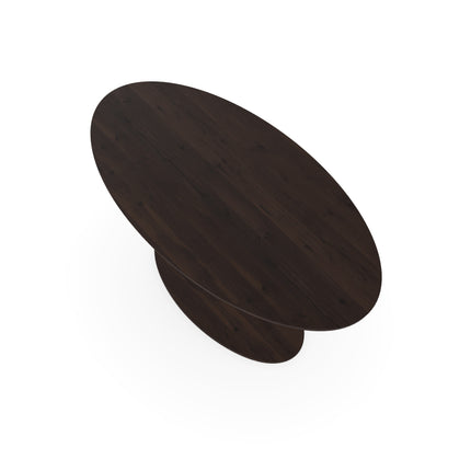 Massiver Eichenholz-Esstisch, Walnussbraun 2x - oval - Giro aus Eiche, Walnussbraun 2x