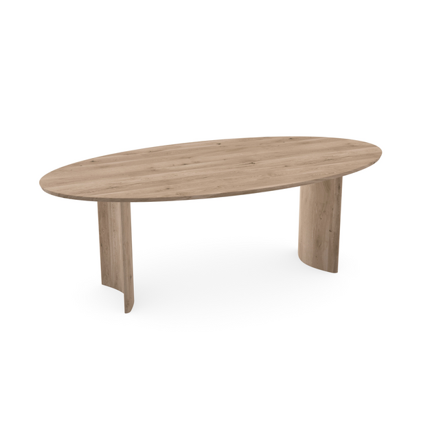 Eiken massief eettafel Naturel - Ovaal - LouLou Eiken Fineer