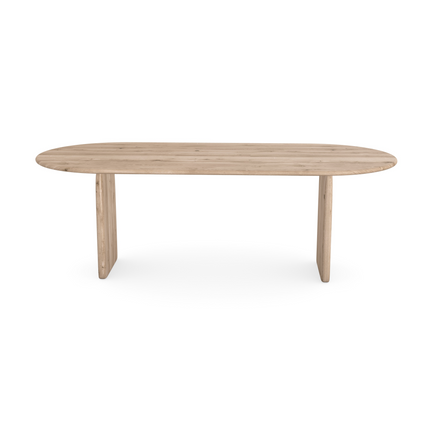 Massiver Eichentisch Natur - Flach oval - Flip massive Eiche