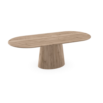 Massiver Eichentisch Natur - Flach oval - Sjors massive Eiche