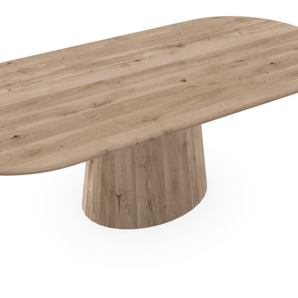Massiver Eichentisch Natur - Flach oval - Sjors massive Eiche