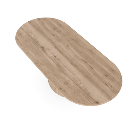 Massiver Eichentisch Natur - Flach oval - Sjors massive Eiche