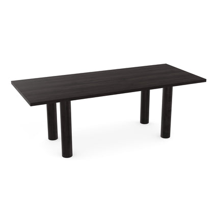 Massiver Eichentisch Black Smoke Intens - Gerade - Columbus Black Smoke Intens
