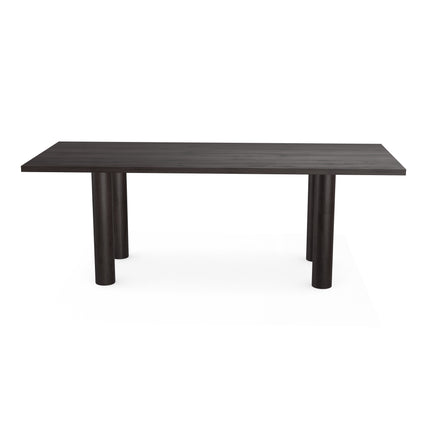 Massiver Eichentisch Black Smoke Intens - Gerade - Columbus Black Smoke Intens