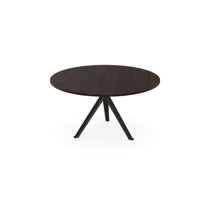 Massiver Eichentisch Walnut Brown 2x - Rund - Stella Dunkelbraun