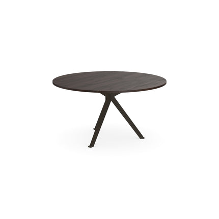 Massiver Eichentisch Walnut Brown 2x - Rund - Stella Dunkelbraun