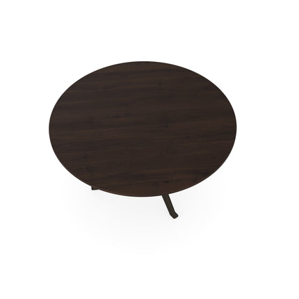 Massiver Eichentisch Walnut Brown 2x - Rund - Stella Dunkelbraun