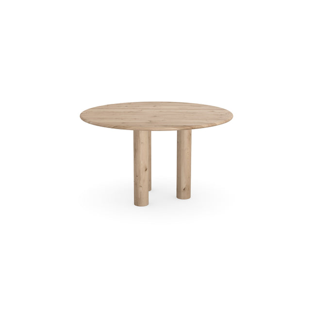 Eiken massief eettafel Naturel - Rond - columbus naturel