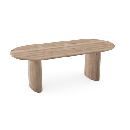 Massiver Eichentisch Natur - Flach oval - Freya Natur