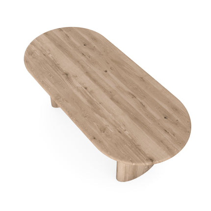 Massiver Eichentisch Natur - Flach oval - Freya Natur