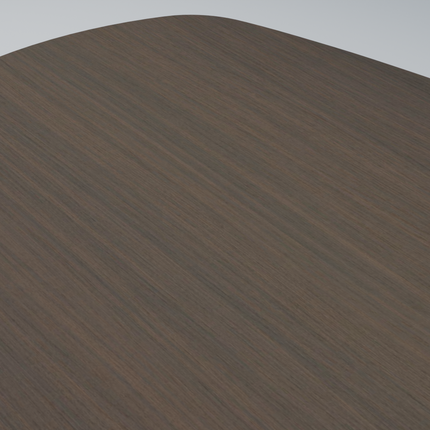 Melamine eettafel eiken bruin - Deens ovaal - Matrix dun onderstel