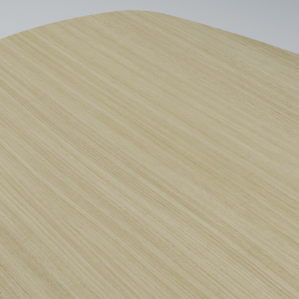 Melamine eettafel eiken licht - Deens ovaal - Matrix ultra dun onderstel