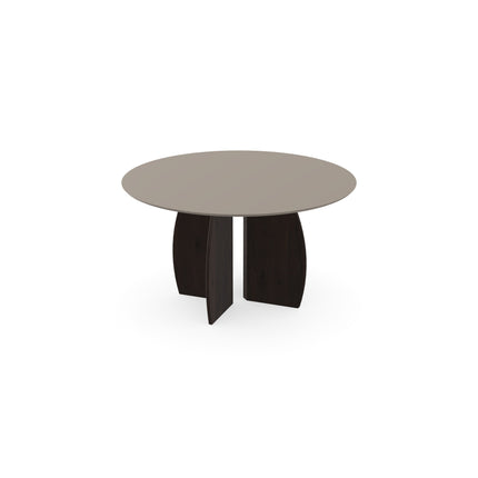 Fenix Eettafel Beige Arizona - Rond - Maan walnut brown