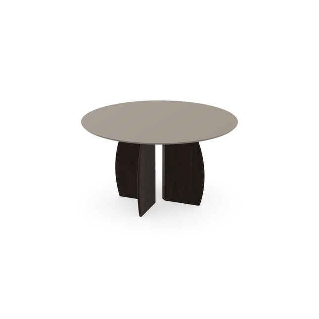 Fenix Eettafel Beige Arizona - Rond - Maan walnut brown