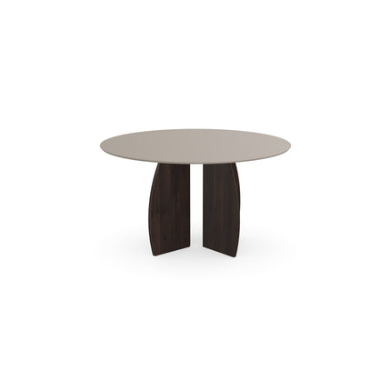 Fenix Eettafel Beige Arizona - Rond - Maan walnut brown