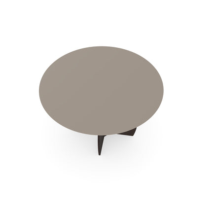 Fenix Eettafel Beige Arizona - Rond - Maan walnut brown
