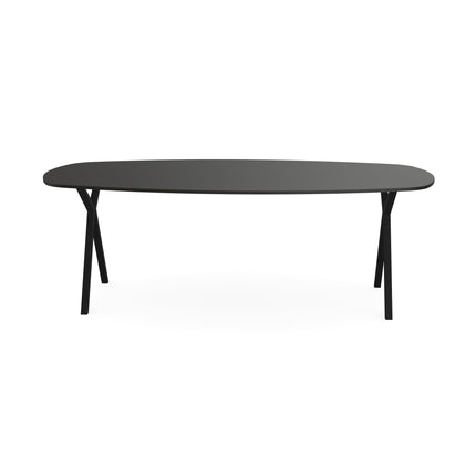 Fenix-Esstisch Piomba Doha - Dänisches Oval - Scissor Schwarz