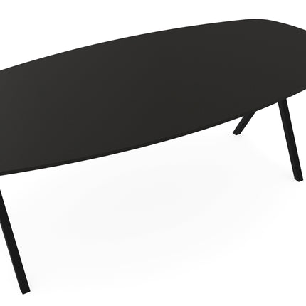 Fenix-Esstisch Piomba Doha - Dänisches Oval - Scissor Schwarz