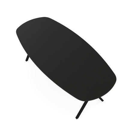 Fenix-Esstisch Piomba Doha - Dänisches Oval - Scissor Schwarz