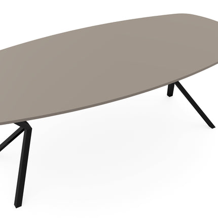 Fenix-Esstisch Beige Arizona - dänisches Oval - VV schwarz