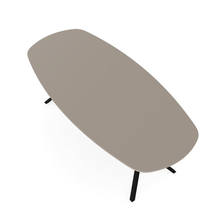 Fenix-Esstisch Beige Arizona - dänisches Oval - VV schwarz