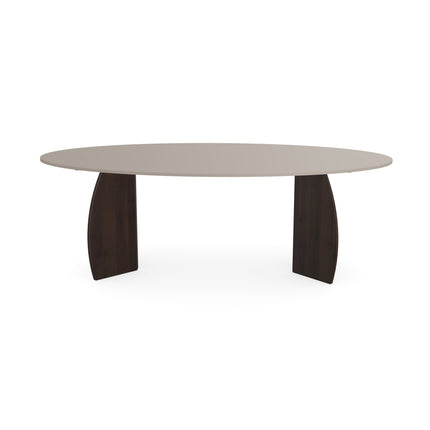 Fenix-Esstisch Beige Arizona - Oval - Maan Nussbaum dunkelbraun