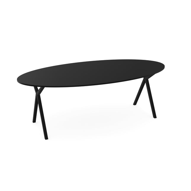 Fenix-Esstisch Nero Ingo - oval - Scissor schwarz