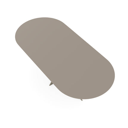 Fenix-Esstisch Arizona Beige - Flachoval - Matrix ultra dünn Hellbraun