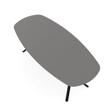 Fenix-Esstisch Grigio Efeso - Dänisch oval - VV schwarz