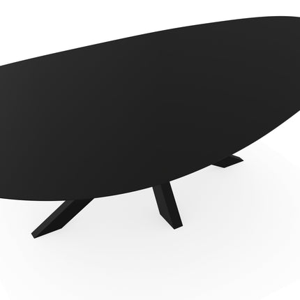Fenix-Esstisch Nero Ingo - Kiesel A - Matrix dünn schwarz