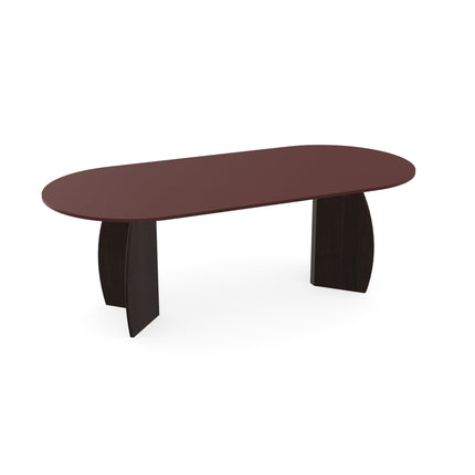 Fenix-Esstisch Rosso Jaipur - Flaches Oval - Maan walnut brown