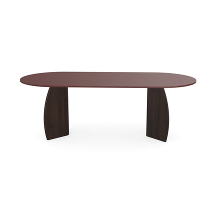 Fenix-Esstisch Rosso Jaipur - Flaches Oval - Maan walnut brown