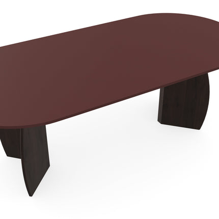 Fenix-Esstisch Rosso Jaipur - Flaches Oval - Maan walnut brown