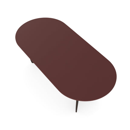 Fenix-Esstisch Rosso Jaipur - Flaches Oval - Maan walnut brown