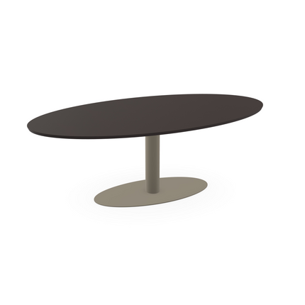 Fenix-Esstisch Grigio Aragona - Oval - Giro oval hellbraun