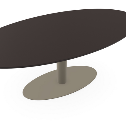 Fenix-Esstisch Grigio Aragona - Oval - Giro oval hellbraun