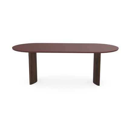 Fenix-Esstisch, Rosso Jaipur - flaches Oval - LouLou Walnut Brown 2x