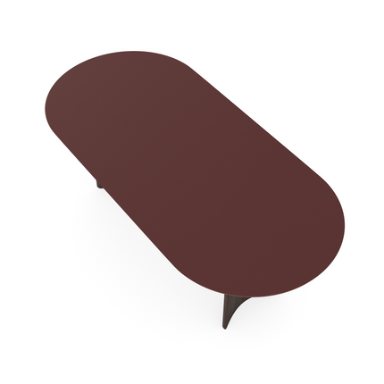 Fenix-Esstisch, Rosso Jaipur - flaches Oval - LouLou Walnut Brown 2x